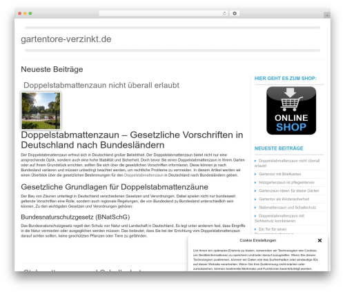bl-visign; Bootstrap WordPress Theme WordPress theme - gartentore-verzinkt.de