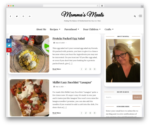 Dashy theme WordPress - mommasmeals.org