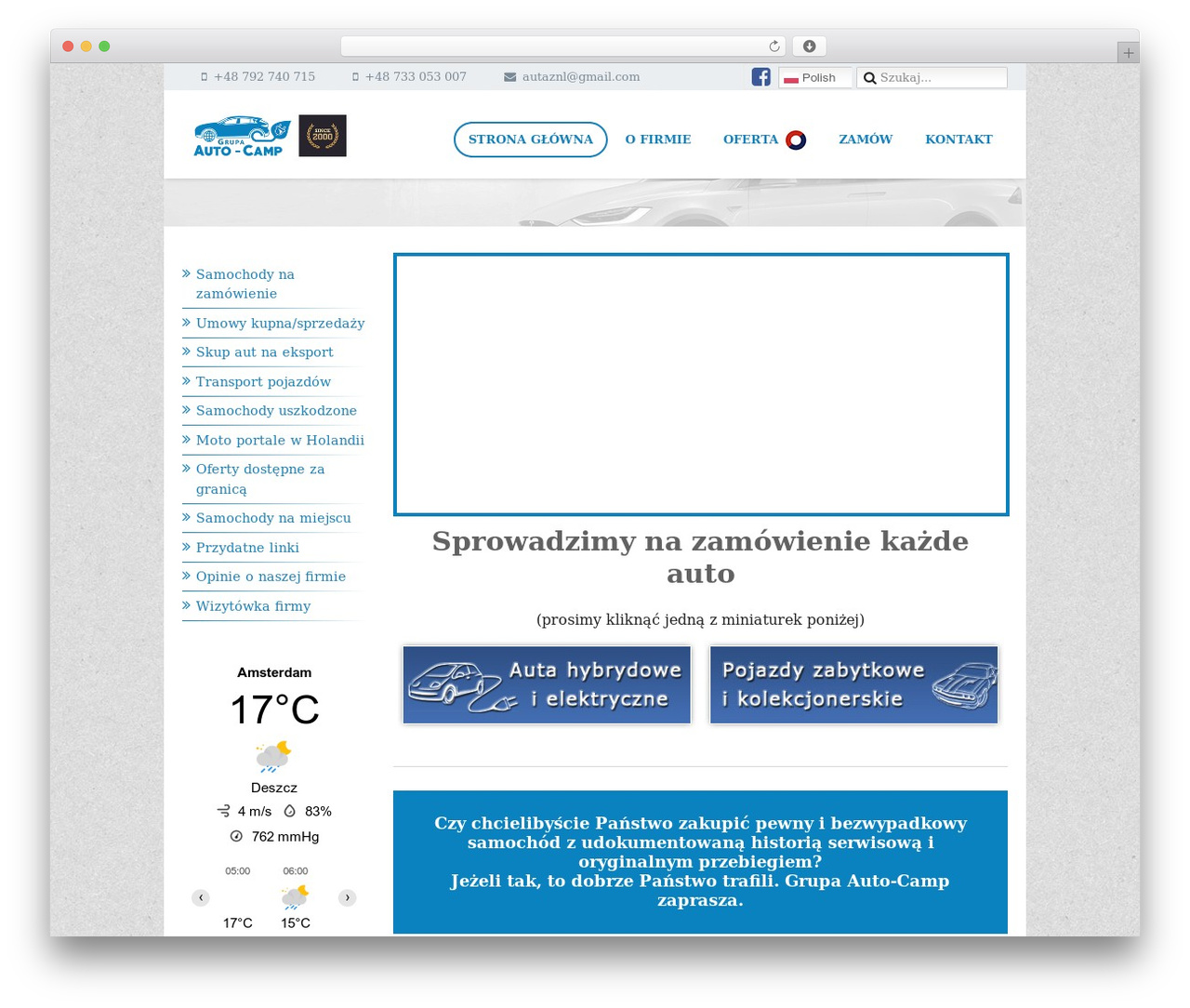 Priority theme WordPress - auto-camp.pl
