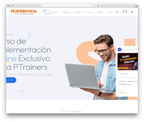 WordPress theme Acadia - nutridemica.com