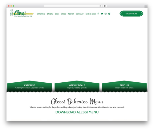 WordPress theme Bootstrap Basic - alessibakery.com