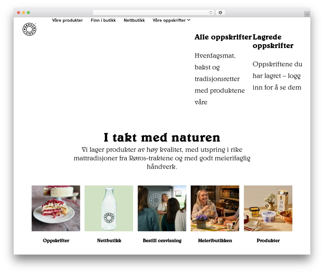 WordPress theme Uncode - rorosmeieriet.no