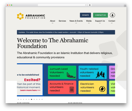 Charitable pro WordPress plugin - abrahamicfoundation.org.uk
