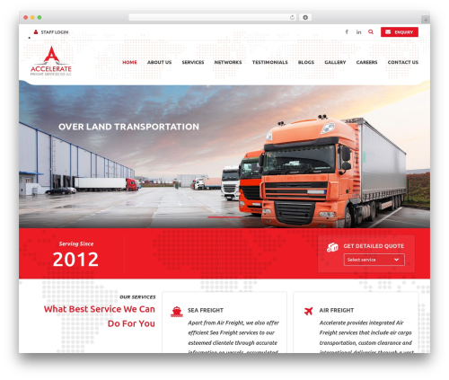 Cargo WordPress plugin - acceleratefreight.com