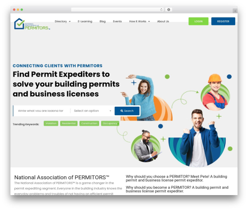 Exertio WordPress theme - permitors.org