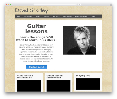 Responsive Pro WordPress theme - davidstanleyguitar.com.au Responsive Pro WordPress theme - davidstanleyguitar.com.au