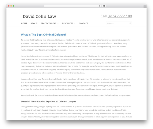 Switch theme WordPress - davidcohnlaw.ca