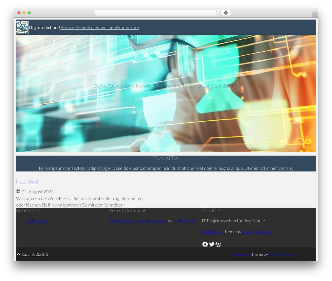 Theme WordPress Flat Blocks - diginto.ch Theme WordPress Flat Blocks - diginto.ch