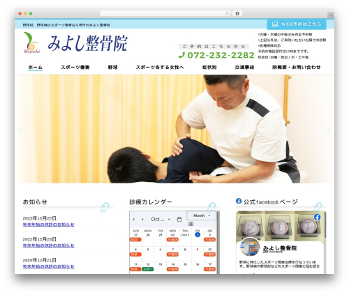 みよし整骨院 WordPress theme design - miyoshi-seikotsuin.com