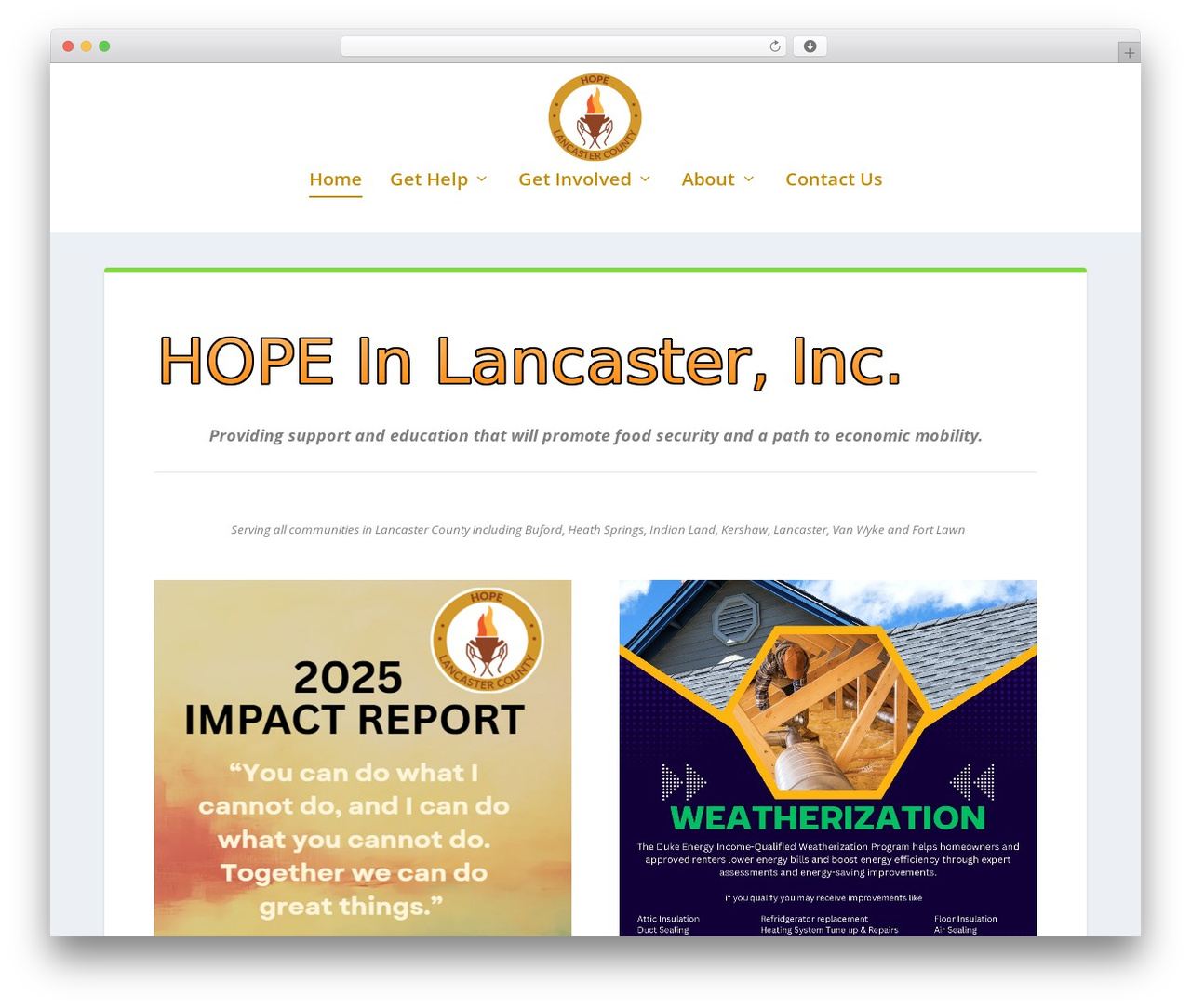 Extra theme WordPress - hopeinlancaster.org