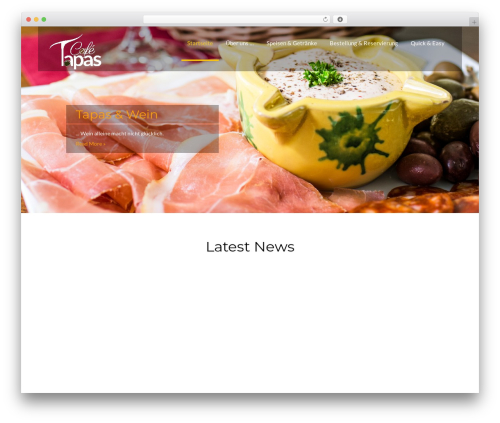 SKT Restaurant Pro WordPress restaurant theme - cafetapas.de