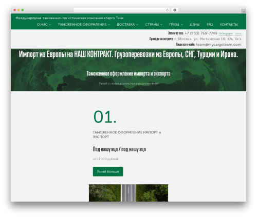 Translogistic WordPress theme - mycargoteam.com