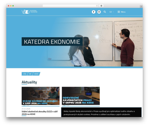 VŠE - redesigned WordPress theme - keke.vse.cz