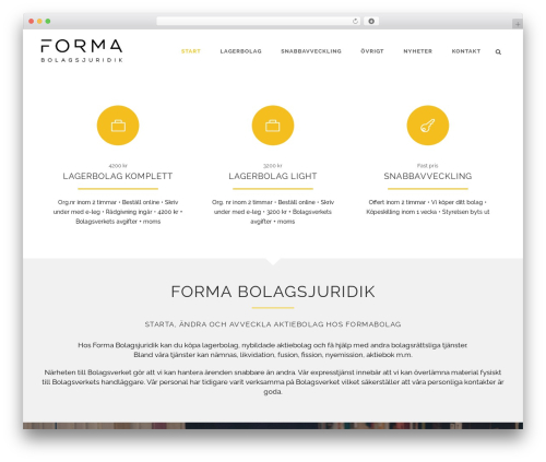 Aperio best WordPress theme - formabolag.se