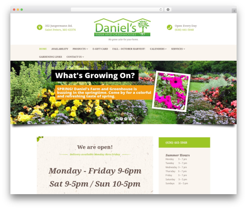 Buisson WordPress theme - danielsfarmandgreenhouse.com
