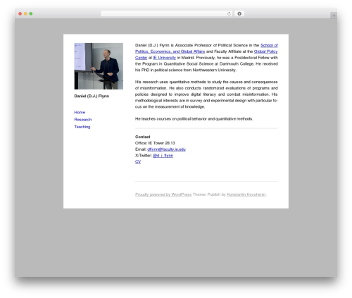 Publish best WordPress theme - djflynn.org