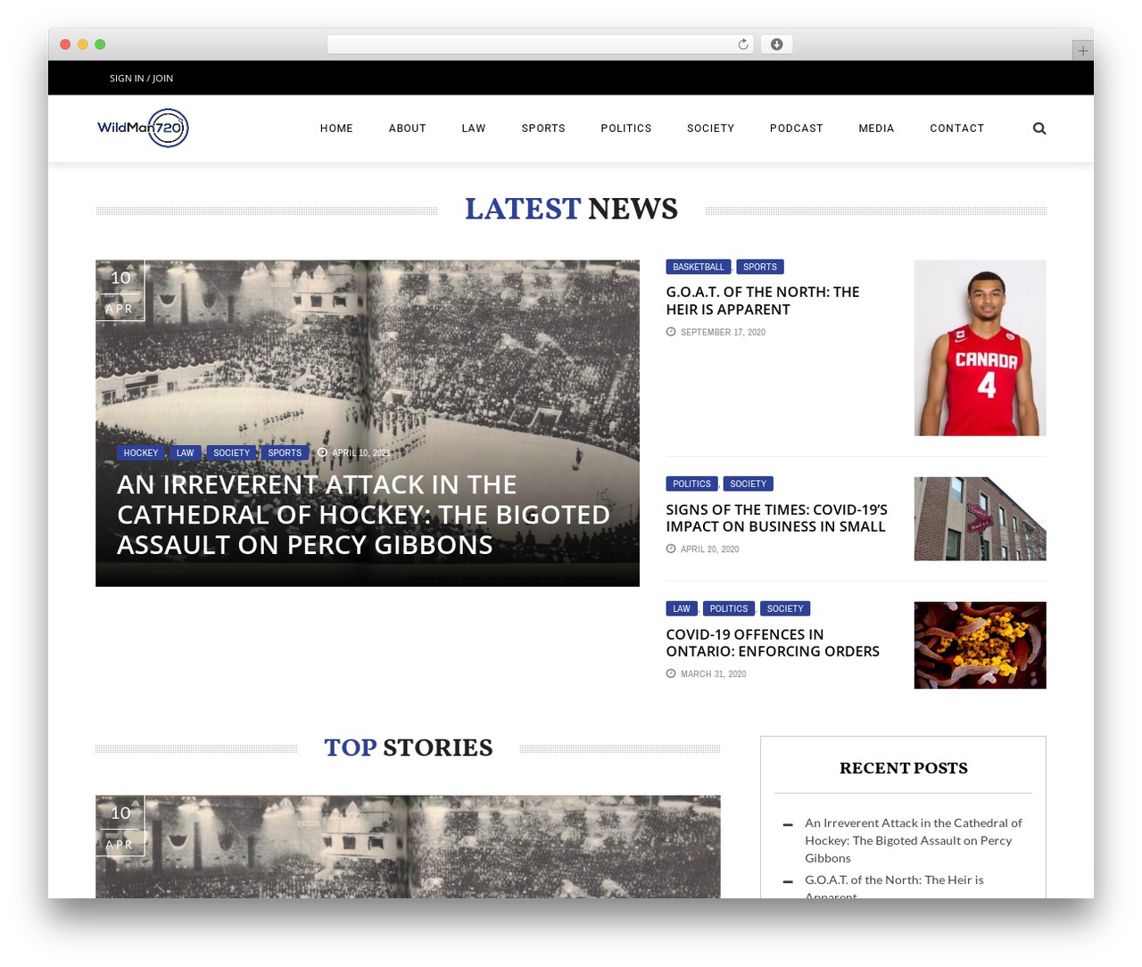 The REX WordPress theme design - wildman720.com