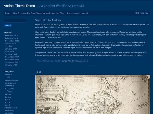 Theme WordPress Andrea - WordPress.com by Lucian E. Marin