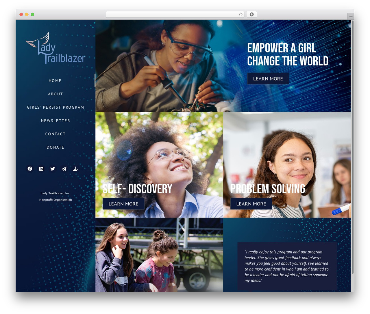 Avada premium WordPress theme - theladytrailblazer.org