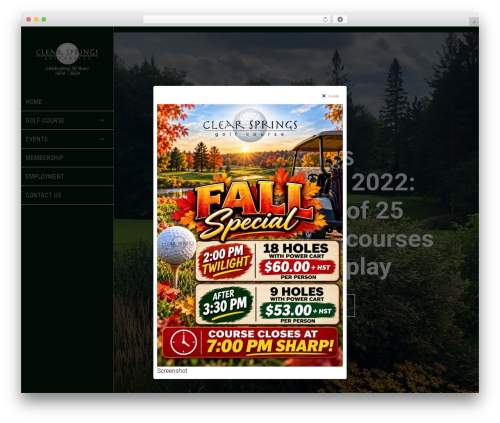 Golfnow legacy shortcodes WordPress plugin - clearspringsgolf.com