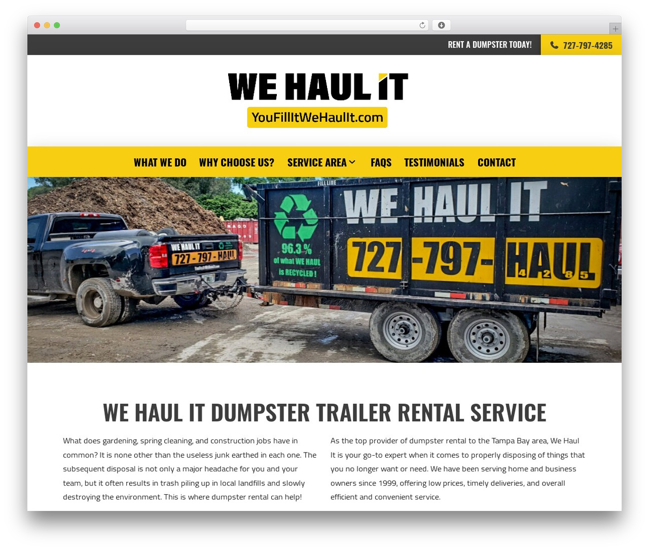 Pro theme WordPress - youfillitwehaulit.com Pro theme WordPress - youfillitwehaulit.com