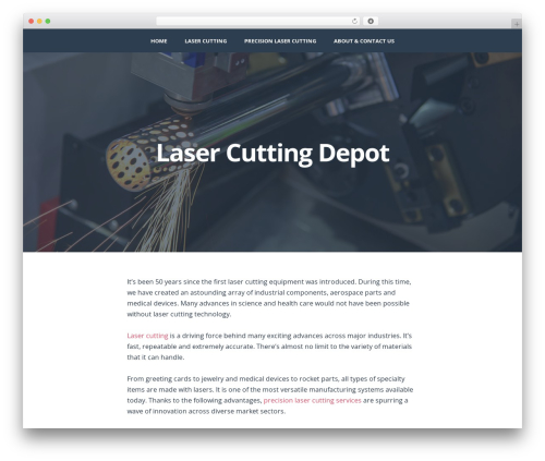 Satu WordPress page theme - lasercuttingdepot.com