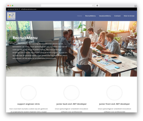 Theme WordPress theme001 - recruitmenu.com