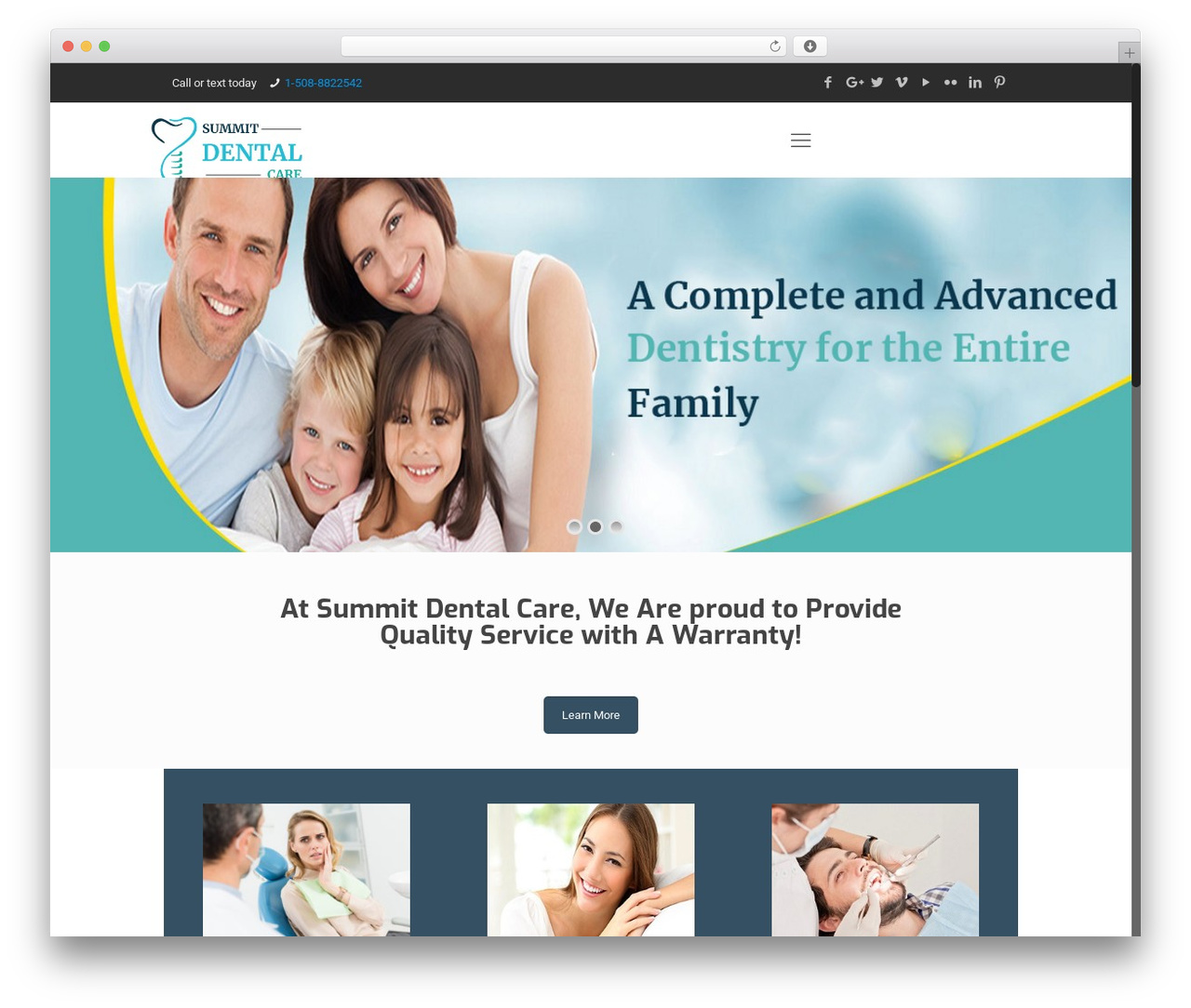 WordPress theme Betheme - summitdentalcarema.com