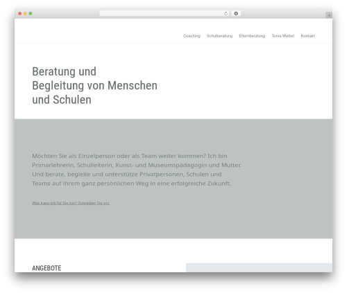 avadachild WordPress theme - tonia-weibel.ch