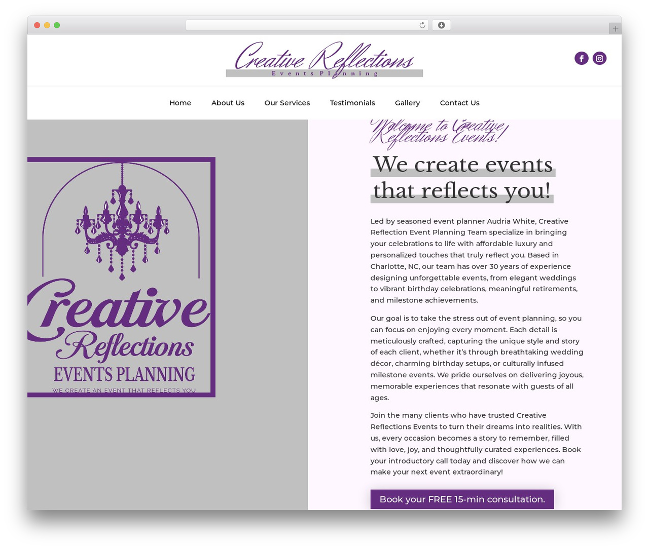 Clara theme WordPress - creativereflectionsevents.com Clara theme WordPress - creativereflectionsevents.com