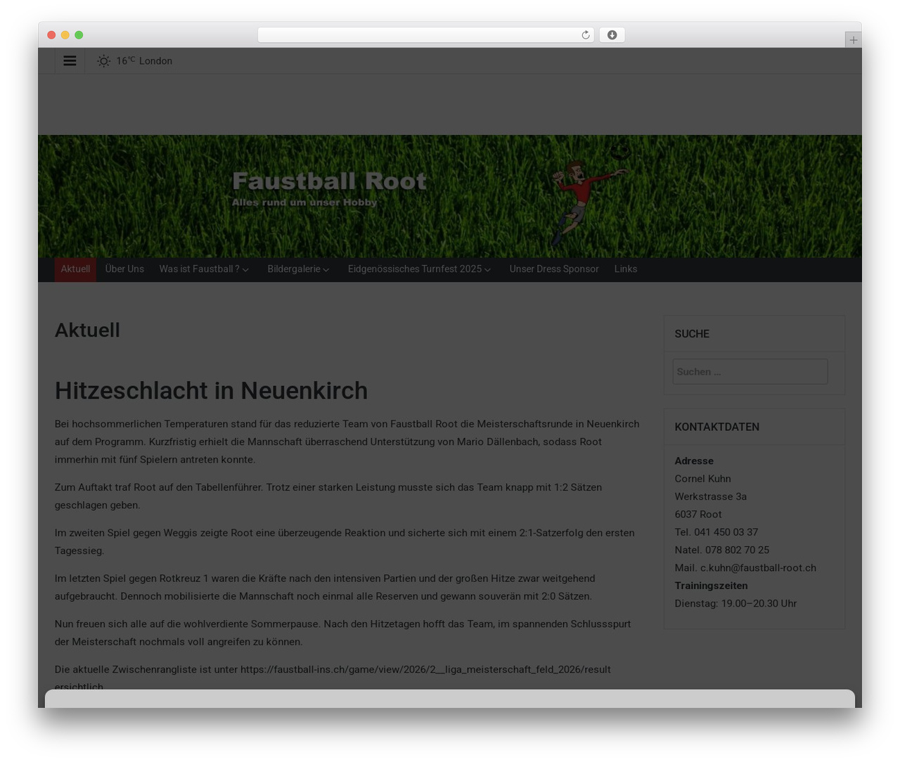 EasyMag WordPress theme - faustball-root.ch