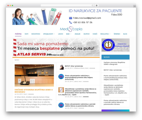 Extra theme WordPress - mediskopija.com