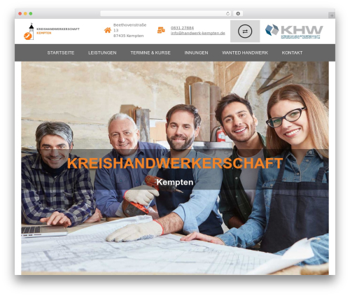 KhW WordPress theme - handwerk-kempten.de