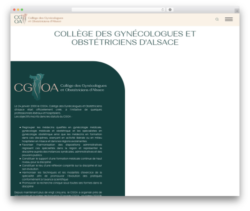 Mediweb WordPress theme design - cgoa.fr