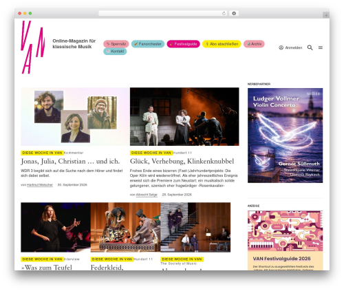 Newspack best WordPress magazine theme - van-magazin.de