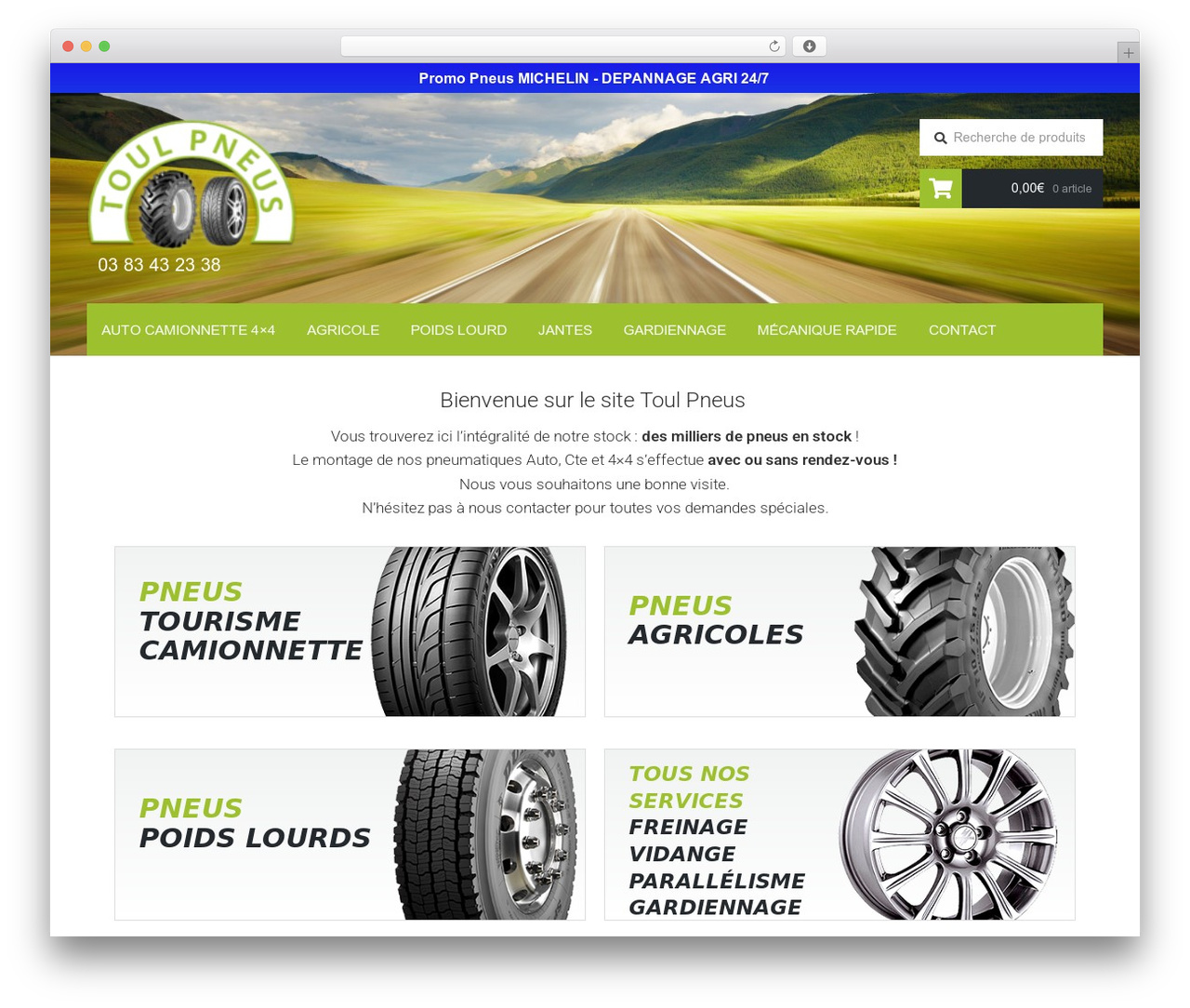 Storefront WordPress ecommerce theme - toul-pneus.com