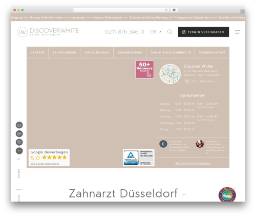 template WordPress website theme - discover-white.de