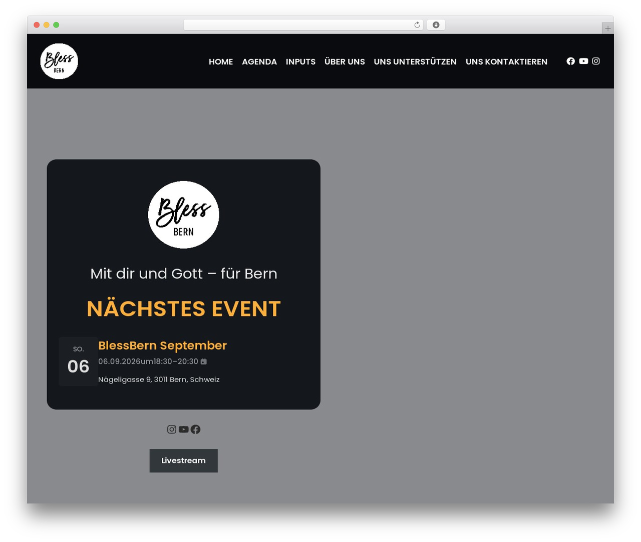 Theme WordPress Neve - blessbern.ch
