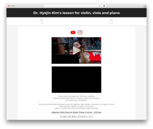 Touch top WordPress theme - drhyejinkimsmusicstudio.com