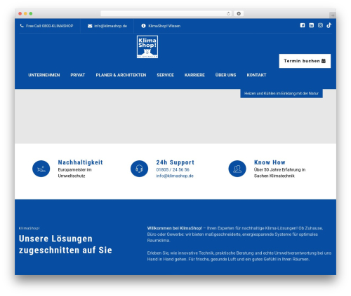 WordPress theme Greenly - klimashop.de