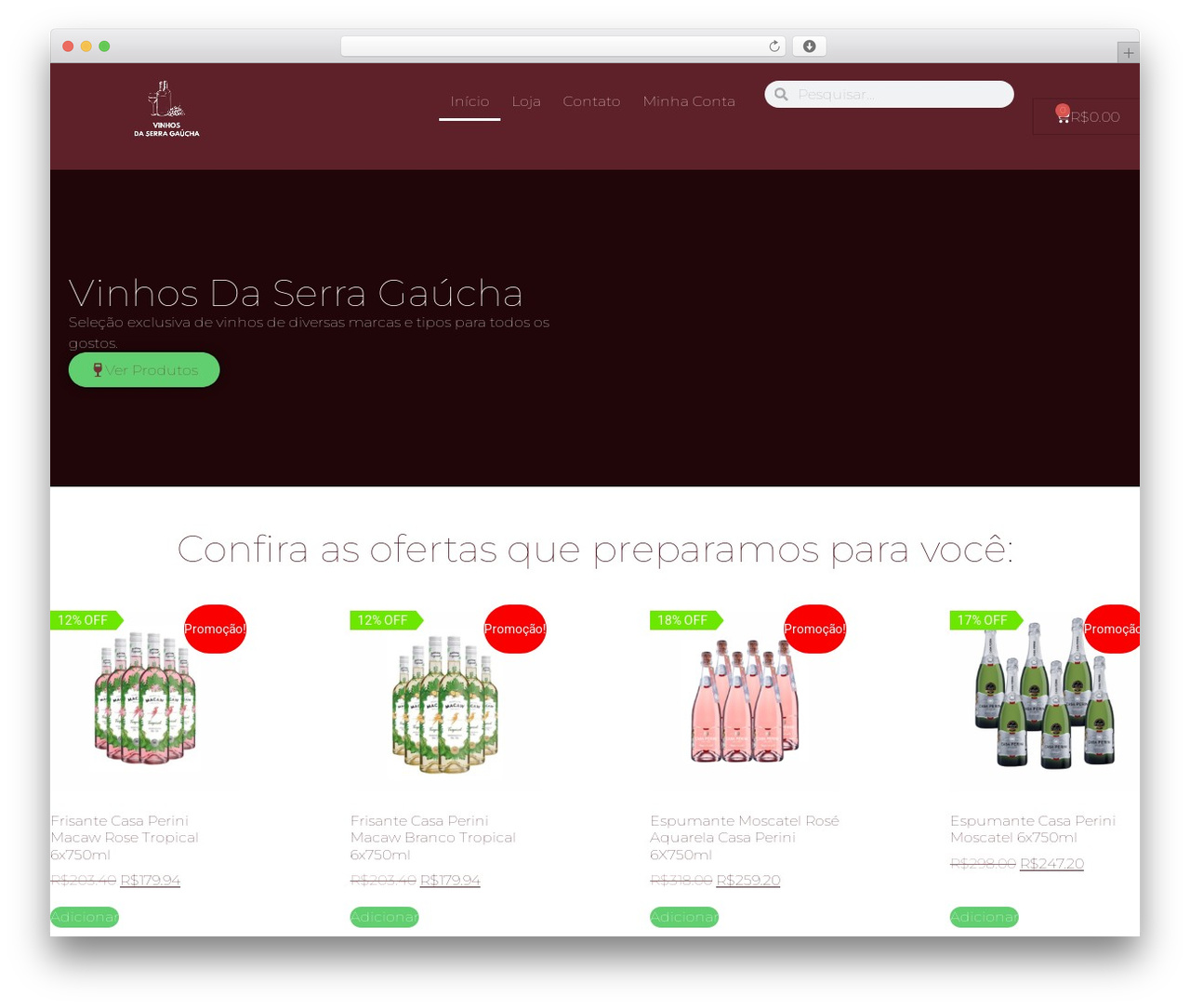 WordPress theme Hello Elementor - vinhosdaserragaucha.com