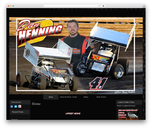 WordPress theme raindrops - danhenningracing.com
