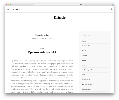 Blover WordPress theme - kiinde.pl