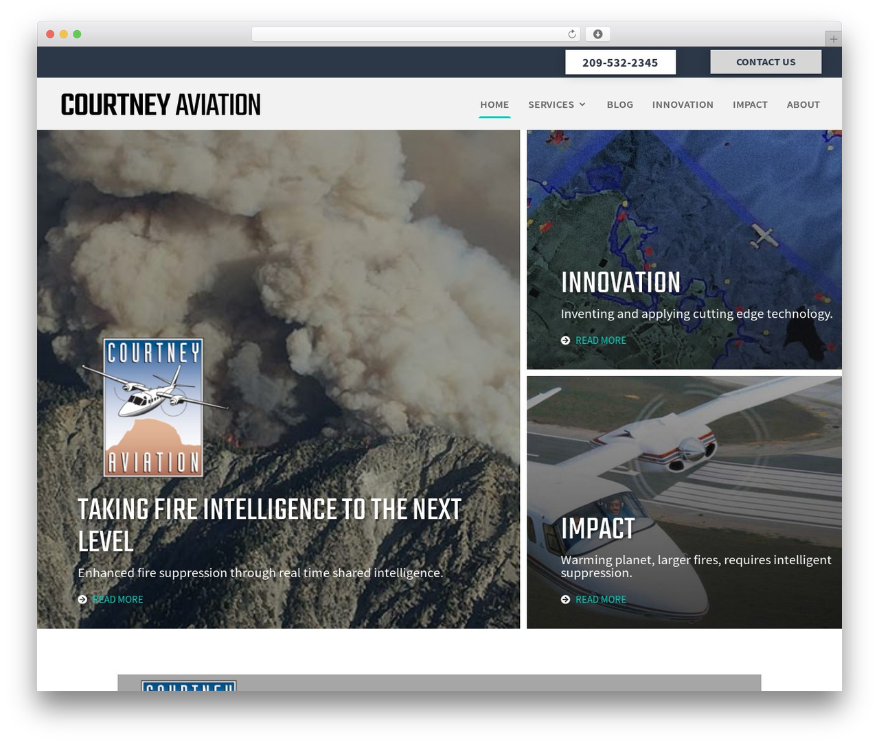 Divi WordPress theme - courtneyaviation.com