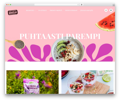 Nutritious theme WordPress - rawsom.fi