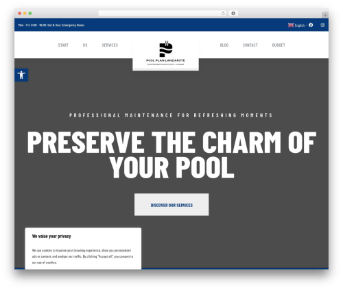 Scubo theme WordPress - poolplanlanzarote.com