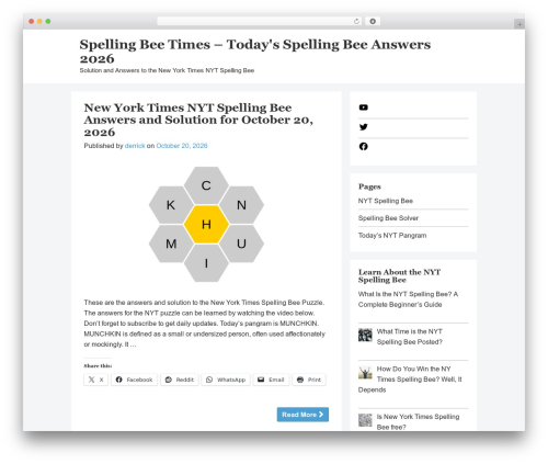 Simplelin theme WordPress - spellingbeetimes.com