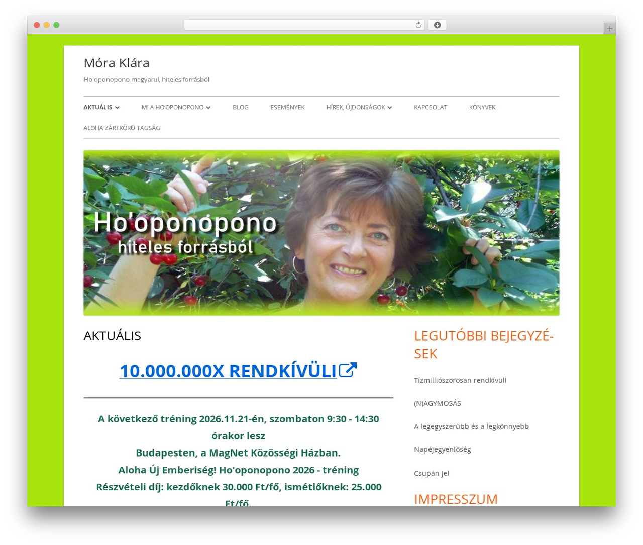 Tiny Framework best WordPress theme - hooponoponoway.hu