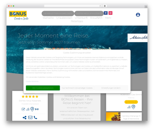 Smg customer portal WordPress plugin - bonusreisen.com