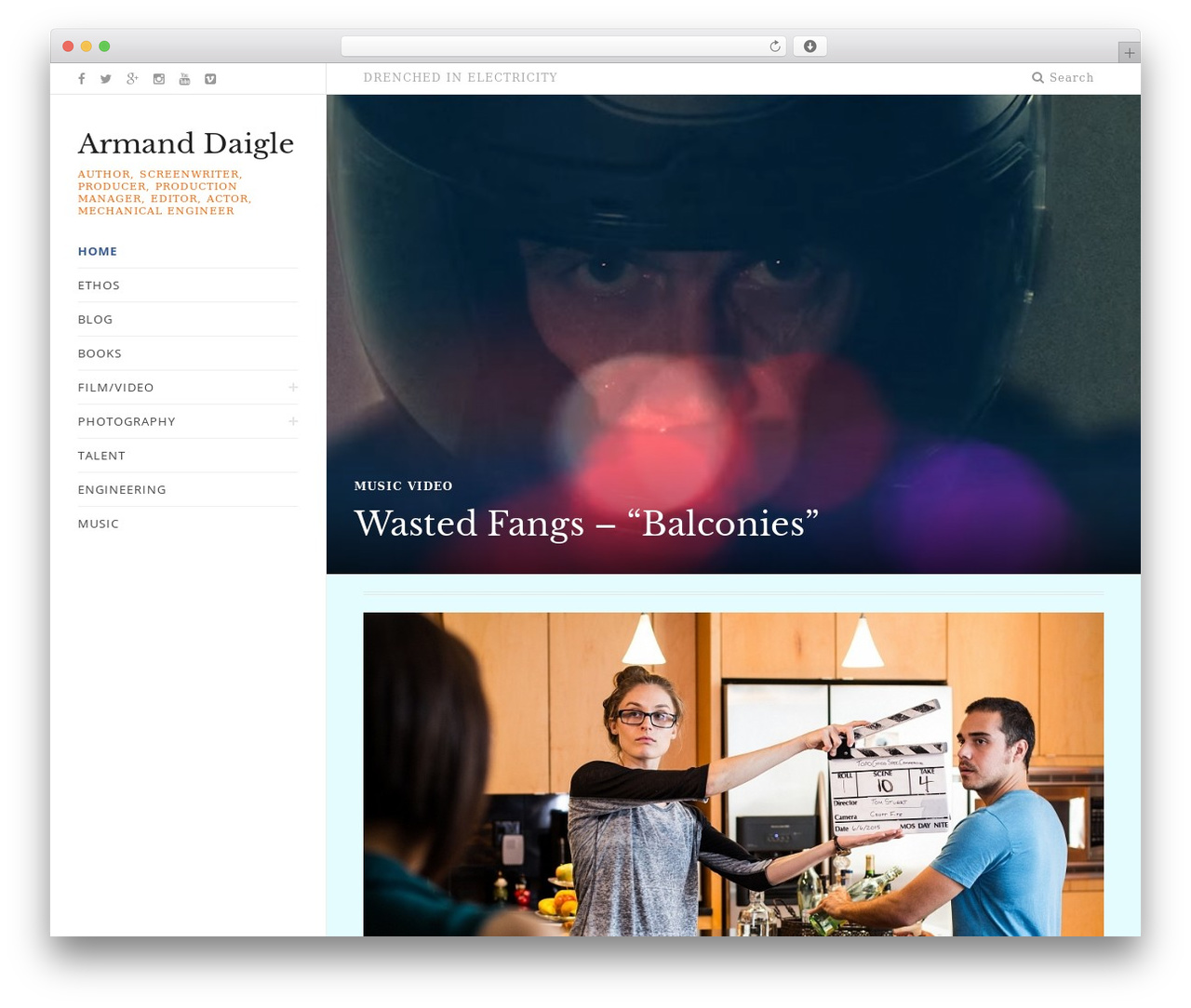 WordPress theme Greyson - drenchedinelectricity.com